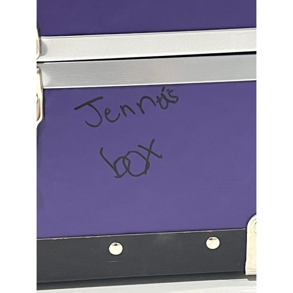 Mini Bunk Trunk camp lock box Purple Storage Box Organizer Keepsake 14 x 8 x 8 - Picture 11 of 12